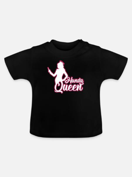 HANDY QUEEN - Baby Bio-T-Shirt mit Rundhals - Schwarz