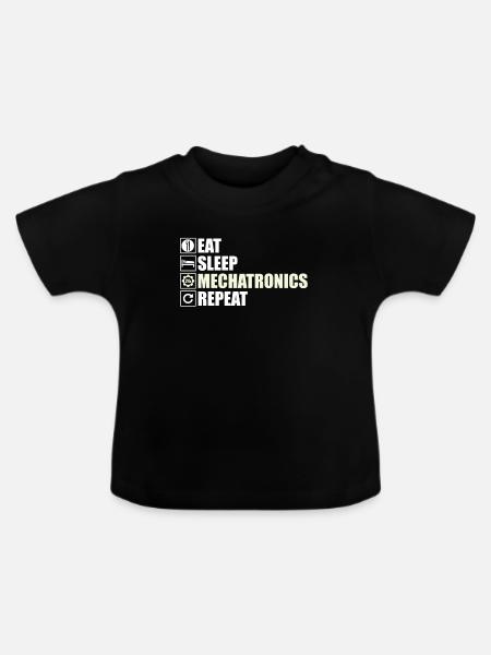 Mechatroniker - Baby Bio-T-Shirt mit Rundhals - Schwarz