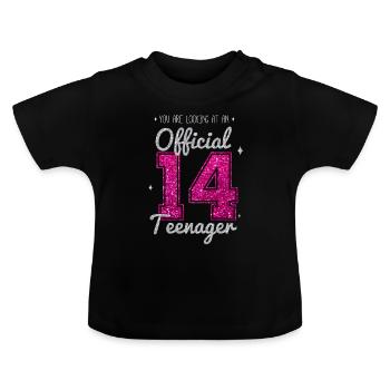 TEENAGER 14 ans 2006 14e cadeau d'anniversaire - T-shirt bio col rond Bébé - noir - Devant