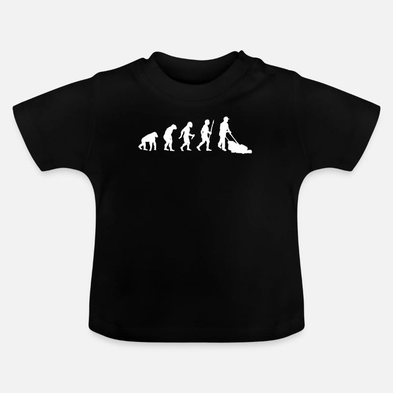 Evolution tondeuse - T-shirt bio col rond Bébé - noir