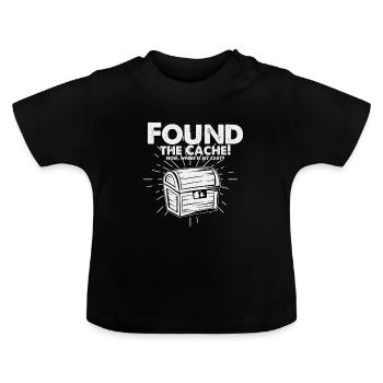 Geocache - Baby Bio-T-Shirt mit Rundhals - Schwarz - Vorne