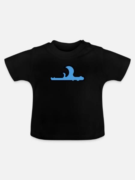Meer - Baby Bio-T-Shirt mit Rundhals - Schwarz