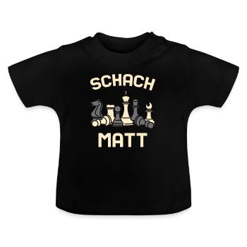Chess Checkmate Chessplayer - Baby Organic T-Shirt with Round Neck - black - Front