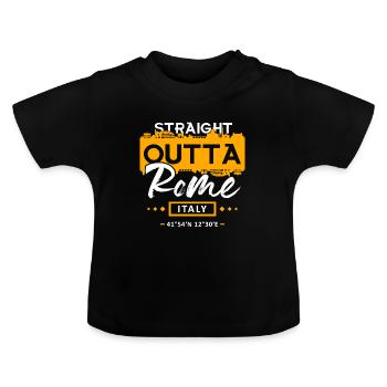 Rom Italien Vatikanstadt Hauptstadt Geschenkidee - Baby Bio-T-Shirt mit Rundhals - Schwarz - Vorne