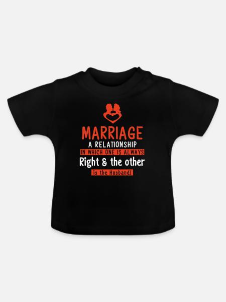 Heirat Antrag - Baby Bio-T-Shirt mit Rundhals - Schwarz