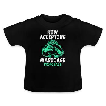 Demande de mariage - T-shirt bio col rond Bébé - noir - Devant