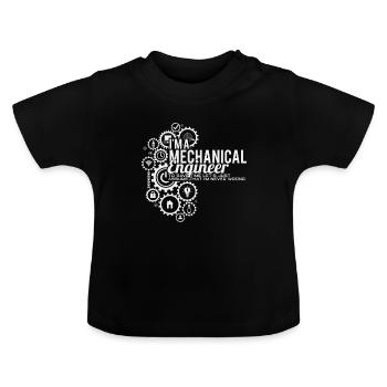 mechanical engineering - Baby Organic T-Shirt with Round Neck - black - Front