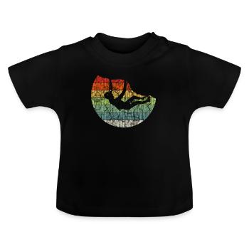 montée - T-shirt bio col rond Bébé - noir - Devant