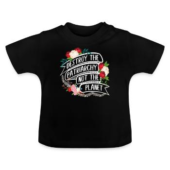 Féministes féministes - T-shirt bio col rond Bébé - noir - Devant