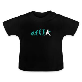 EVOLUTION BASKETBALL - Baby Organic T-Shirt with Round Neck - black - Front