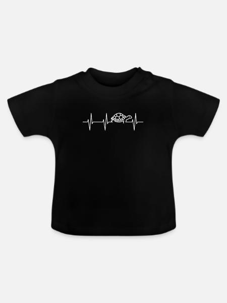 Schildkröte - Baby Bio-T-Shirt mit Rundhals - Schwarz