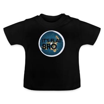 C'est plat Bro - La terre est plate carte - T-shirt bio col rond Bébé - noir - Devant