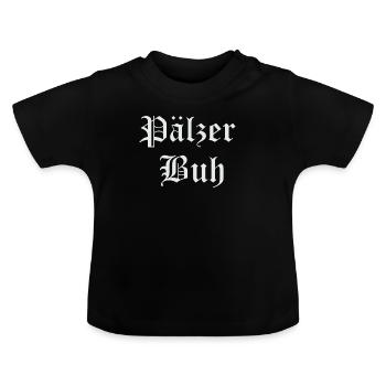 Pälzer Buh / Palz / Pfalz / Pfälzer - Baby Bio-T-Shirt mit Rundhals - Schwarz - Vorne