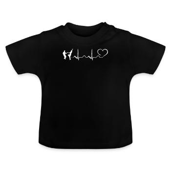 Swing Dance Heartbeat Ekg SWING DANS DESIGN - T-shirt bio col rond Bébé - noir - Devant