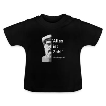 Professeur de mathématiques cadeaux | Pythagore Tout est le numéro - T-shirt bio col rond Bébé - noir - Devant