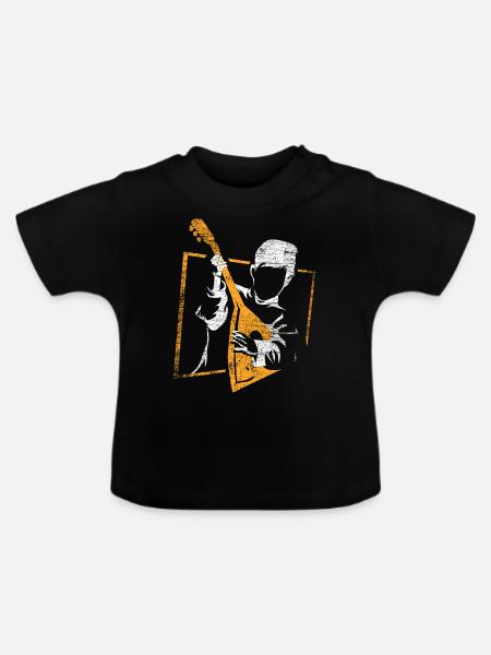 Muntere Balalaika Zupforchester - Baby Bio-T-Shirt mit Rundhals - Schwarz