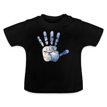 Mains-en-ciel - T-shirt bio col rond Bébé - noir - Devant