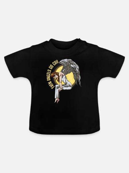 Engel - Baby Bio-T-Shirt mit Rundhals - Schwarz