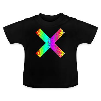 Croix - T-shirt bio col rond Bébé - noir - Devant