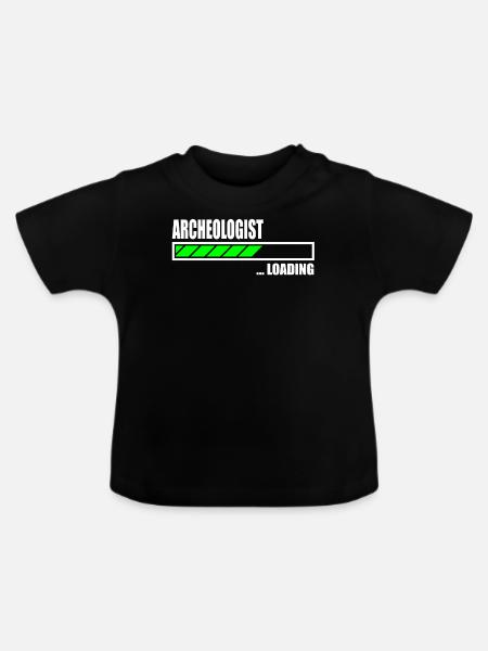 Archeologist Loading Bar - Baby Bio-T-Shirt mit Rundhals - Schwarz
