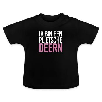 Ik suis un cerf implorant | Bas allemand, nord - T-shirt bio col rond Bébé - noir - Devant