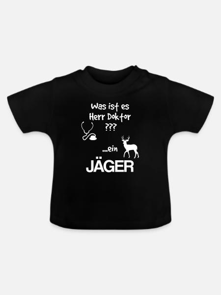 Es ist ein Jaeger Geschenk Geburt Baby Kind Jagd - Baby Bio-T-Shirt mit Rundhals - Schwarz