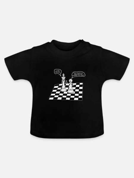 échec et mat - T-shirt bio col rond Bébé - noir
