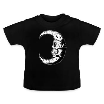 Chaedel Lune homme femme enfant - T-shirt bio col rond Bébé - noir - Devant