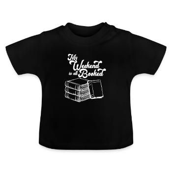 Leseratte - Baby Bio-T-Shirt mit Rundhals - Schwarz - Vorne