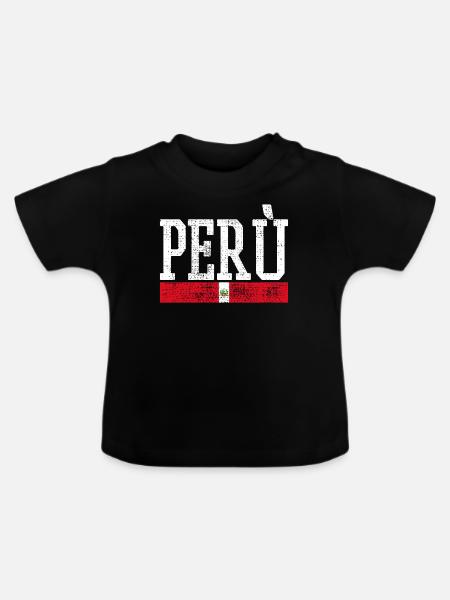 Peru - Baby Bio-T-Shirt mit Rundhals - Schwarz