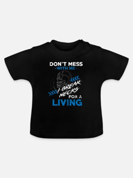 Physiotherapeut Anatomie - Baby Bio-T-Shirt mit Rundhals - Schwarz