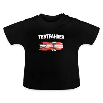 Motorsport, - Baby Bio-T-Shirt mit Rundhals - Schwarz - Vorne