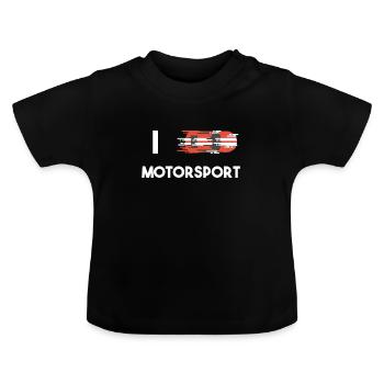 Motorsport - Baby Bio-T-Shirt mit Rundhals - Schwarz - Vorne