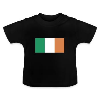 Pavillon de l’Irlande, drapeau de l’Irlande, Irlande - T-shirt bio col rond Bébé - noir - Devant