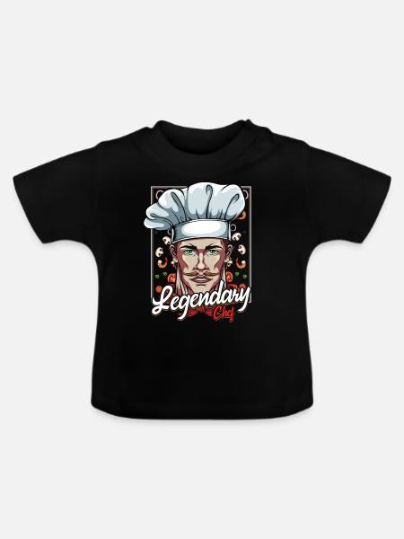Chefkoch - Baby Bio-T-Shirt mit Rundhals - Schwarz