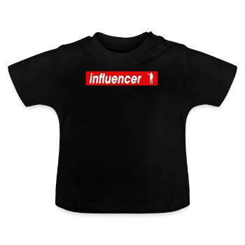 Fantastic Influencer Tshirt Design - Baby Organic T-Shirt with Round Neck - black - Front