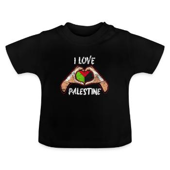 Palestine - Baby Organic T-Shirt with Round Neck - black - Front