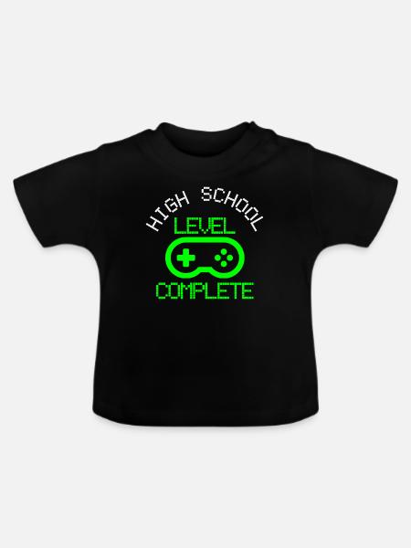 High School Abschluss - Baby Bio-T-Shirt mit Rundhals - Schwarz