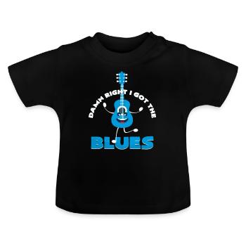 Blues - Baby Bio-T-Shirt mit Rundhals - Schwarz - Vorne
