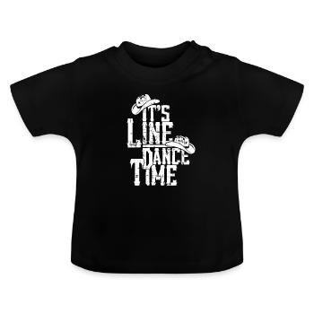 Linedance - Baby Bio-T-Shirt mit Rundhals - Schwarz - Vorne