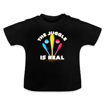 Zirkus - Baby Bio-T-Shirt mit Rundhals - Schwarz - Vorne