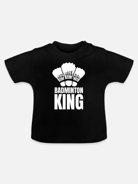 Badminton King Shuttlecock - Baby Bio-T-Shirt mit Rundhals - Schwarz