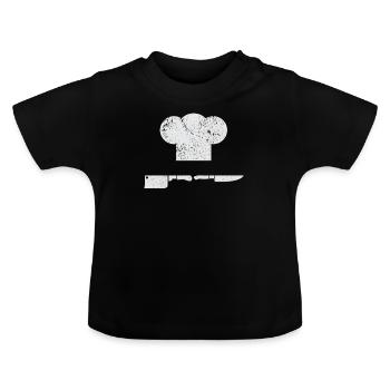 Cook cook cooking - Baby Organic T-Shirt with Round Neck - black - Front
