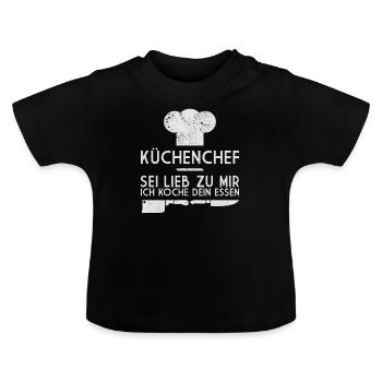 Koch Restaurant Kochen - Baby Bio-T-Shirt mit Rundhals - Schwarz - Vorne