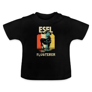 Âne âne animaux - T-shirt bio col rond Bébé - noir - Devant