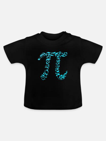 Pi - Baby Bio-T-Shirt mit Rundhals - Schwarz