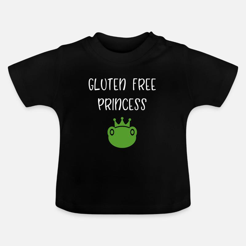 Princesse sans gluten - T-shirt bio col rond Bébé - noir