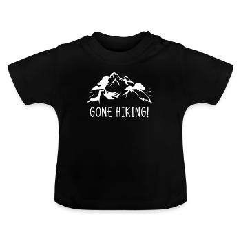 Randonnée Randonnée Randonnée - T-shirt bio col rond Bébé - noir - Devant