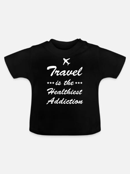 Travel - Baby Bio-T-Shirt mit Rundhals - Schwarz