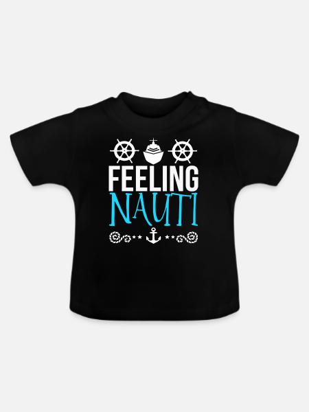 Boot - Baby Bio-T-Shirt mit Rundhals - Schwarz